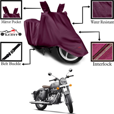 KEDIT Two Wheeler Cover for Royal Enfield(Classic 350, Maroon)