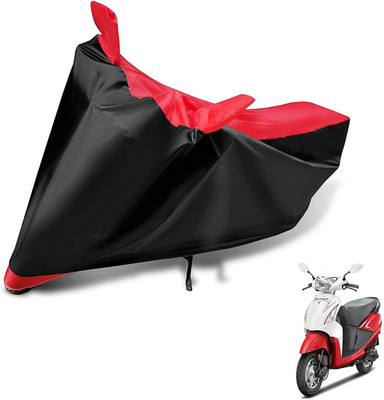 WMIZEXA Waterproof Two Wheeler Cover for Hero(Pleasure Plus, Red, Black)