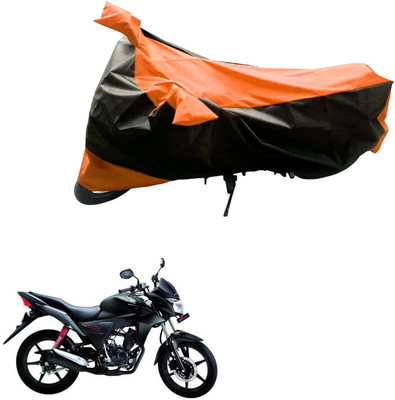 Mdstar Waterproof Two Wheeler Cover for Honda(CB Twister, Black, Orange)