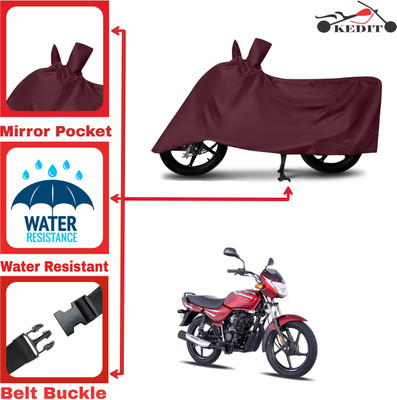 KEDIT Two Wheeler Cover for Bajaj(CT100, Maroon)
