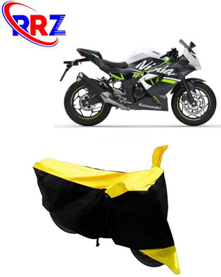 RRZ Waterproof Two Wheeler Cover for Kawasaki(Ninja, Black, Yellow)