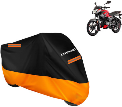 Horseyaart Waterproof Two Wheeler Cover for Bajaj(Pulsar, Orange)