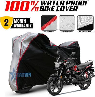 Starvin Waterproof Two Wheeler Cover for Honda(SP125, Black, Silver)