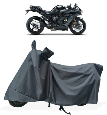 Tricway Two Wheeler Cover for Kawasaki(Ninja H2 SX BS6, Grey)