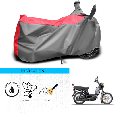 ANTHUB Waterproof Two Wheeler Cover for TVS(XL 100 Comfort, Grey, Red)