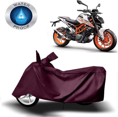 DeepShakshi AUTOMOTIVE Waterproof Two Wheeler Cover for KTM(390 Duke, Maroon)