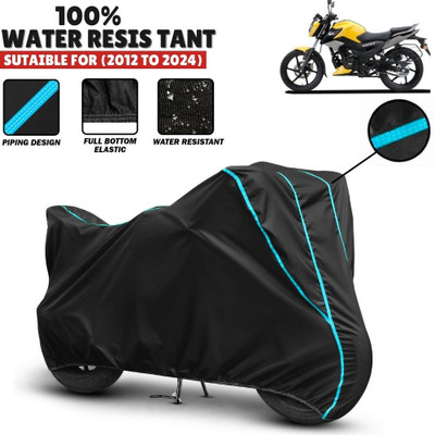 Mwiss Waterproof Two Wheeler Cover for TVS(Raider, Black, Blue)