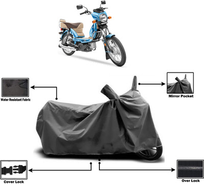 Amexride Two Wheeler Cover for TVS(Heavy Duty BS6, Grey)