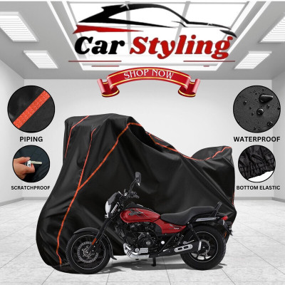OliverX Waterproof Two Wheeler Cover for Bajaj(Avenger 160 Street, Black, Red)