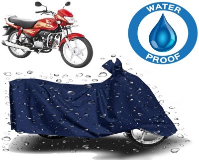 ROYAL AUTO MART Waterproof Two Wheeler Cover for Hero(HF Deluxe, Blue)