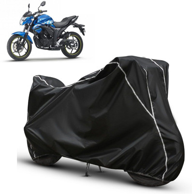 xodi Waterproof Two Wheeler Cover for Suzuki(Gixxer, Black, White)