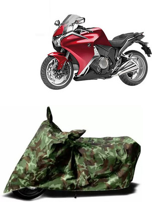 KPIND Waterproof Two Wheeler Cover for Honda(VFR 1200F, Multicolor)