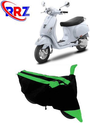RRZ Waterproof Two Wheeler Cover for Vespa(Vespa LX 125, Black, Green)