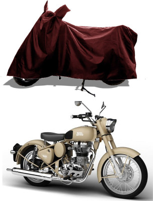 GROFATIK Two Wheeler Cover for Royal Enfield(Classic Desert Storm, Maroon)