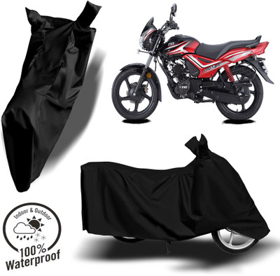 ROYAL AUTO MART Waterproof Two Wheeler Cover for TVS(Sport, Black)