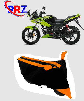 RRZ Waterproof Two Wheeler Cover for Honda(CBF Stunner, Black, Orange)