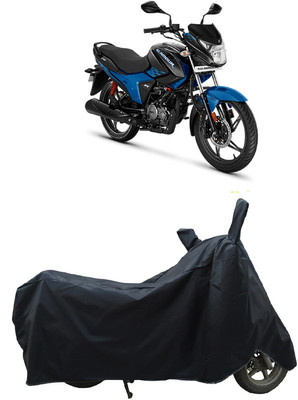 Coxtor Waterproof Two Wheeler Cover for Hero(Glamour BS6, Black)