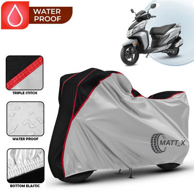 MATT_X Waterproof Two Wheeler Cover for Honda(Dio, Multicolor, Silver, Black)