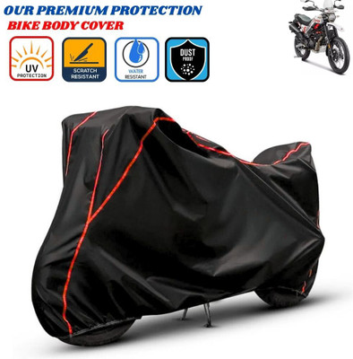 Delphinium Waterproof Two Wheeler Cover for Hero(Xpulse 200T, Black, Red)