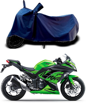 NIRUJI TRADERS Waterproof Two Wheeler Cover for Kawasaki(Ninja 300 BS6, Blue)