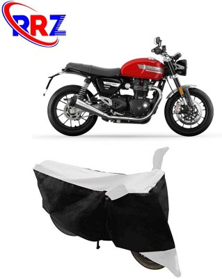 RRZ Waterproof Two Wheeler Cover for Triumph(Twin, Black, White)