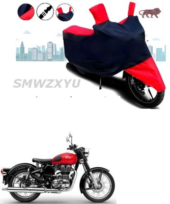 smwzxyu Waterproof Two Wheeler Cover for Royal Enfield(Classic 350 Signals, Red, Blue)