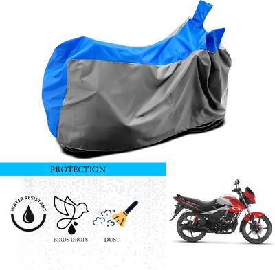 ANTHUB Waterproof Two Wheeler Cover for Hero(Passion Pro, Grey, Blue)