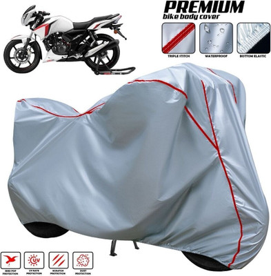 AutoGalaxy Waterproof Two Wheeler Cover for TVS(Apache RTR 160, Silver, Red, Multicolor)