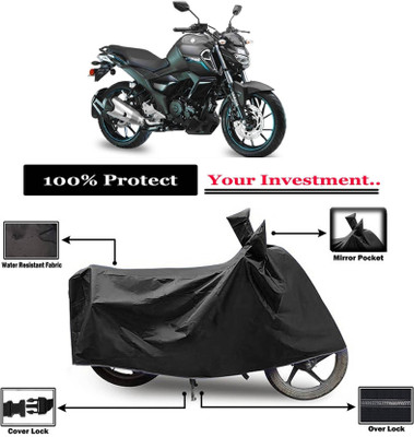 KEDIT Two Wheeler Cover for Yamaha(FZ V3, Black)