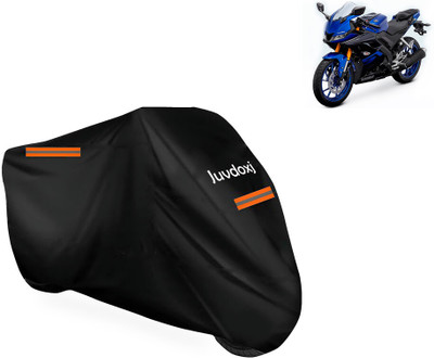Juvdoxj Waterproof Two Wheeler Cover for Yamaha(YZF R15 V3, Black)