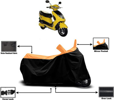 Amexride Two Wheeler Cover for Okinawa(R30 electric scooter, Orange)