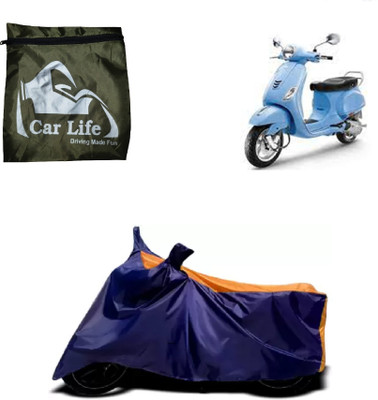 Car Life Two Wheeler Cover for Vespa(Vespa VXL 150, Orange, Blue)