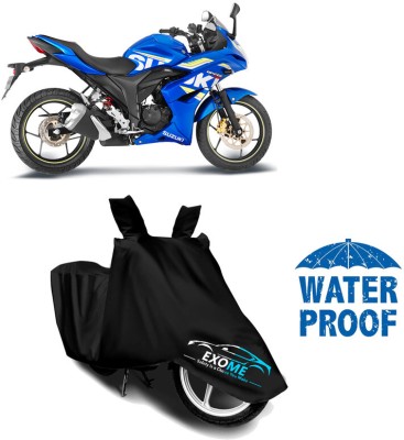 EXOME Waterproof Two Wheeler Cover for Suzuki(Gixxer SF, Black)