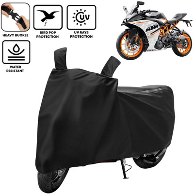 Amikan Waterproof Two Wheeler Cover for KTM(RC 390, Black)