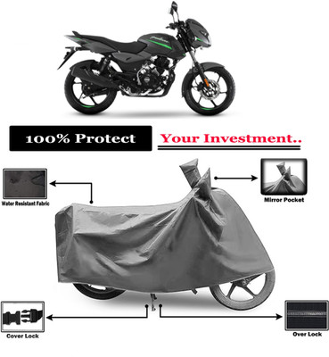 Amexride Two Wheeler Cover for Bajaj(Pulsar 125 Neon, Grey)