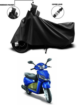KEDIT Two Wheeler Cover for Mahindra(Gusto, Black)