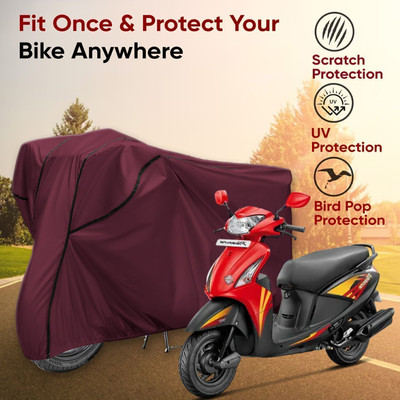 Shiv Kanha Waterproof Two Wheeler Cover for Hero(Pleasure, Maroon)
