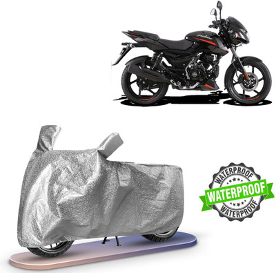Autoinnovation Waterproof Two Wheeler Cover for Bajaj, Universal For Bike(Pulsar 125, Silver)