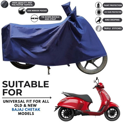 MADAFIYA Two Wheeler Cover for Bajaj(Urbanite Chetak BS6, Blue)