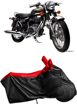 Autofly Waterproof Two Wheeler Cover for Royal Enfield(Electra Delux, Red, Black)