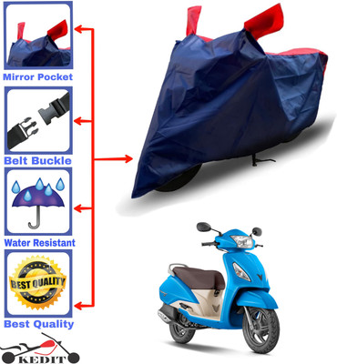 KEDIT Two Wheeler Cover for TVS(Jupiter, Red, Blue)