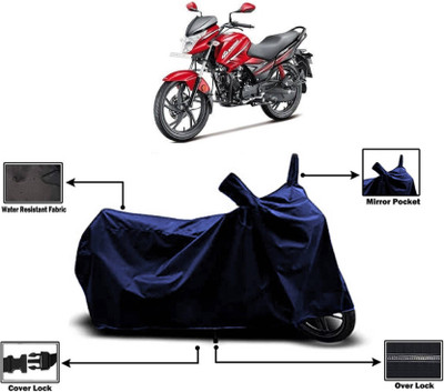 KEDIT Two Wheeler Cover for Hero(Glamour i3s, Blue)