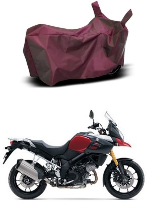 Ascension Waterproof Two Wheeler Cover for Suzuki(V Strom 1000, Maroon)