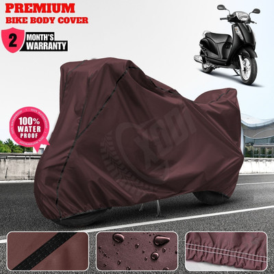 xodi Waterproof Two Wheeler Cover for Suzuki(Access, Maroon, Black)
