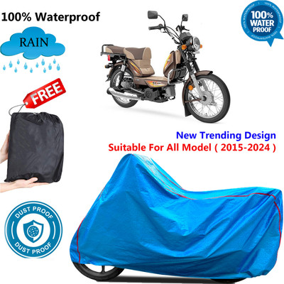 OliverX Waterproof Two Wheeler Cover for TVS(XL 100 Heavy Duty, Blue)