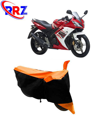 RRZ Waterproof Two Wheeler Cover for Yamaha(YZF R15 S, Black, Orange)