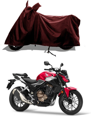 GROFATIK Two Wheeler Cover for Honda(CB 500, Maroon)