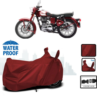 WMIZEXA Waterproof Two Wheeler Cover for Royal Enfield(Maroon)