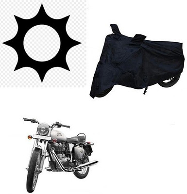 MMSSTAR Waterproof Two Wheeler Cover for Royal Enfield(Bullet 350, Black)