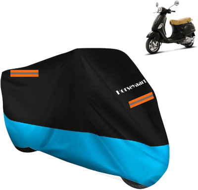 Horseyaart Waterproof Two Wheeler Cover for Vespa(Vespa LX 125, Blue)